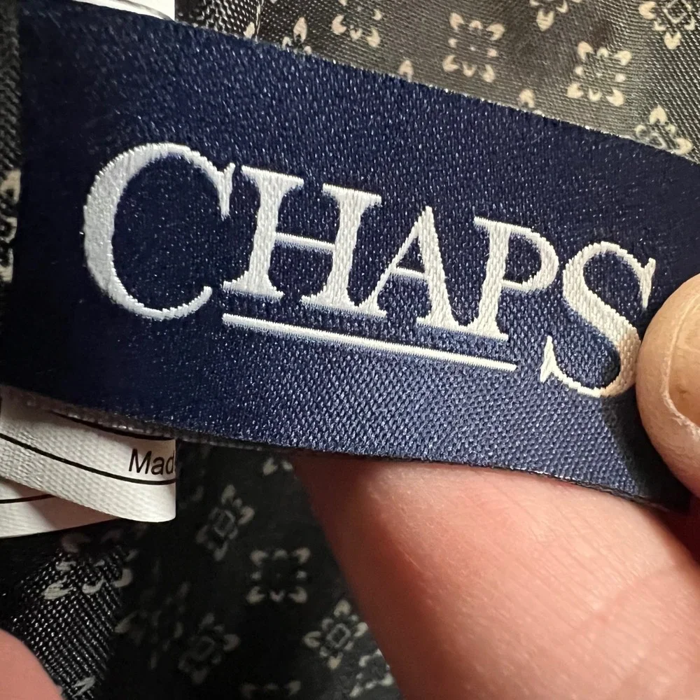 Chaps by Ralph Lauren Houndstooth Canvas/Leather Duffle‎ Bag Removable Strap